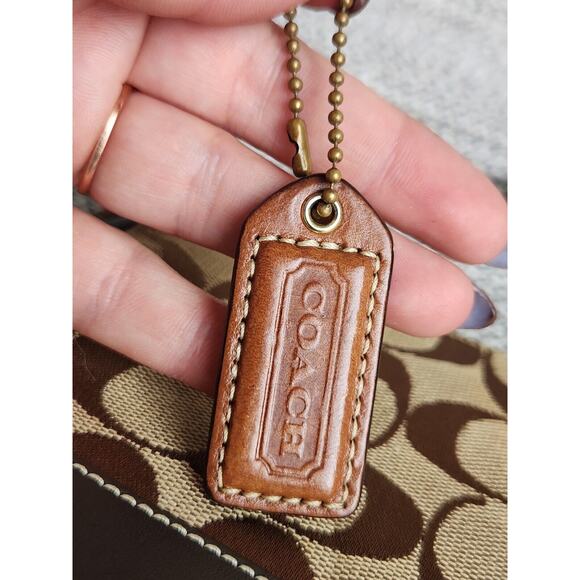 Coach Vintage Y2K Brown Demi Monogram Bag / Baguette 6094 Euc - Picture 13 of 13